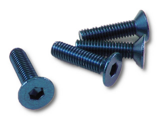 Square SAR-314TB - 7075 Flat Head Hex Socket Screw Tamiya Blue M3x14mm