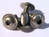 Square FTR-306 - Titanium Flanged Hex Screw M3x6mm