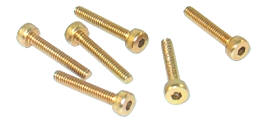 Tobee Craft 10070 - Steel Cap Screw, Gold-Plated M2x20
