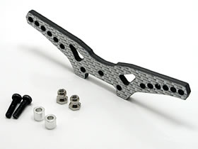 Square STA-203 - Silver Graphite Front Damper Stay (Tamiya TA05)