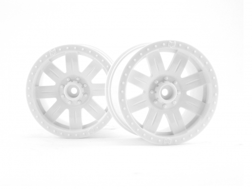 HPI 3260 - Ringz Wheel White 83x56mm 2pcs 14mm Hub (Savage)