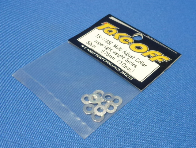 Take Off TS112SI - M3 Alum Washer 8pcs 0.75mm Thick Silver