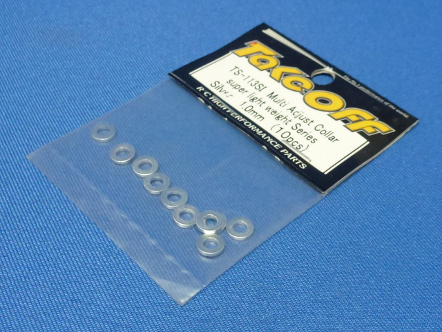 Take Off TS113SI - M3 Alum Washer 8pcs 1.0mm Thick Silver