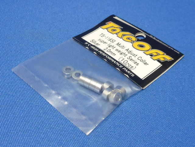 Take Off TS116SI - M3 Alum Washer 8pcs 3.0mm Thick Silver