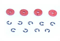 LOSA5046 - Shock Pistons #56, Red (4)