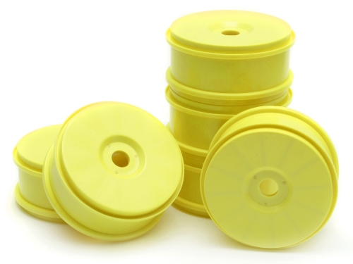 Hot Bodies HBC8085-6 - 1:8 Buggy Dish Wheel Yellow 6pcs