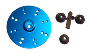 Q-World Q-338B - Alum CNC Round Servo Arm Blue