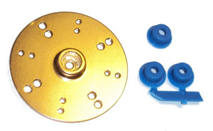 Q-World Q-338G - Alum CNC Round Servo Arm Gold