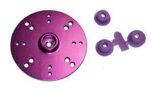 Q-World Q-338P - Alum CNC Round Servo Arm Purple