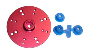Q-World Q-338R - Alum CNC Round Servo Arm Red