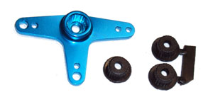 Q-World Q-339B - Alum CNC T-Shape Servo Arm  Blue