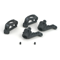 LOSA9756 - 2 degree Front Spindles & Carriers - Graphite (JRX-S)
