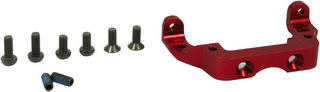 Square STB-37R - Alum Rear Bulkhead Holder Red (Tamiya TB-EVO3)
