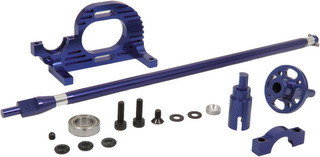 Square SQB-22B - Alum Motor Mount & Center Drive Shaft Set Blue (Alex Barracuda) 