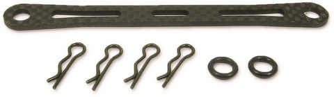 Five Stars FS-5010 - Carbon Rear Body Mount Brace (Kyosho FW05) 