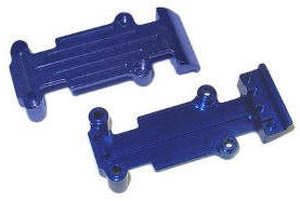 Jet Racing T16-91B - 7075 Rear Skid Plate Blue (Traxxas 1-16 E-Revo, Slash)