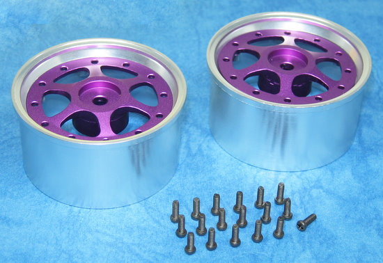 AR TA-16P - 1/10 Alum 6-Spoke Wheel Purple 