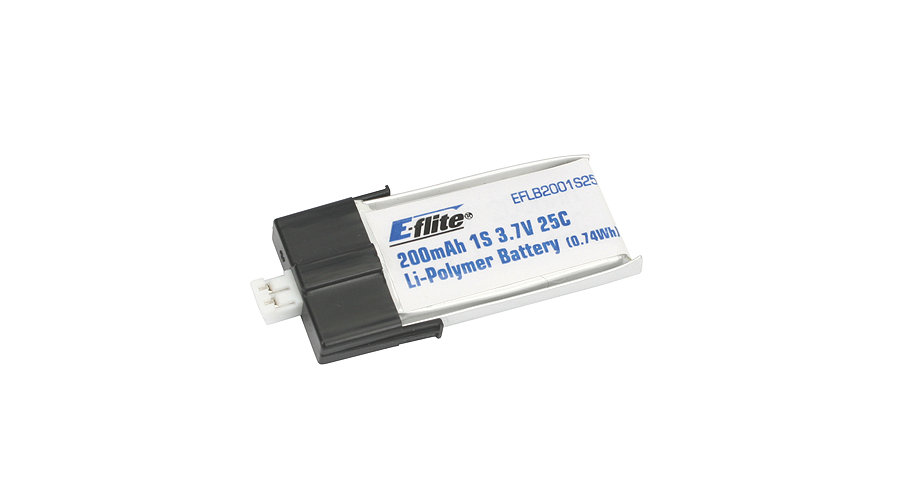 E-Flite EFLB2001S25 - 200mAh 1S 3.7V 25C Li-Po Battery