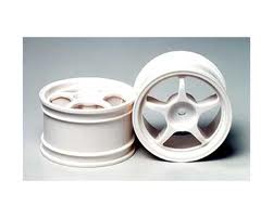 Tamiya 53233 - 1:10 One Piece Wide Racing Spoke Wheels, One Pair 