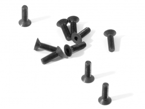 HPI Z083 - Flat Head Screw M3x10mm, Hex Socket