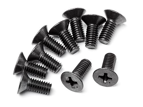 HPI Z622 - Flat Head Screw 10pcs. M4x10mm