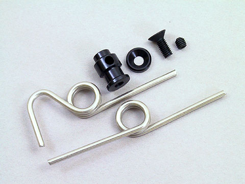 Kose K-8010 - Muffler Post & Spring Set Black (Mugen MTX-3)