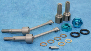 Tobee Craft 42990 - Universal Joint + Alum Hex Wheel Hub  (Tamiya TT01 One-Way)