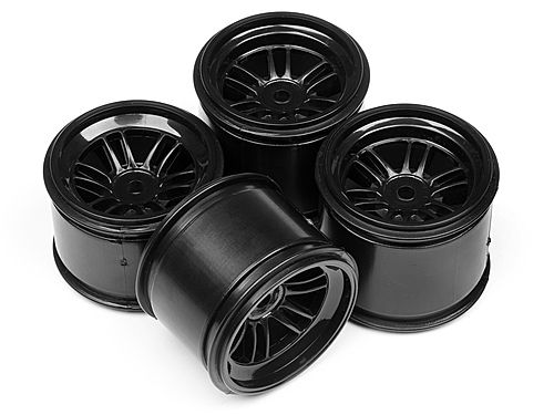 HPI 102824 - Wheel Set, Black (Formula Ten)