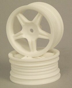 HPI 3613 - 5-Spoke Wide Rims White for Touring Car 