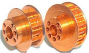 Jet Racing PU-13O - 7075 Pulley 13T Orange (for 4mm Shaft)