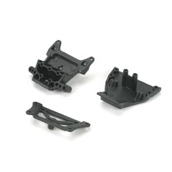 LOSB1018 - Front Bulkhead/Kickplate/Brace Set (Mini-T, MDT)