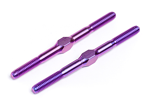HPI 93473 - Titanium Turnbuckle 3x46mm 2pcs Purple (Pro2, Sport2, Cyclone D4)