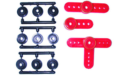 Hong Nor 312R- Universal Servo Horn, Red (DM-ONE)