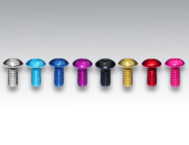 Take Off TS381B - 7075 M3x6mm Hex Socket Button Head Screw, 4 pcs Blue