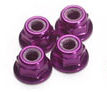Hong Nor MK-18P - M4 Flanged Lock Nut Purple 4pcs
