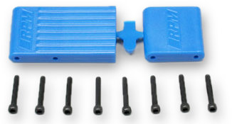 RPM 80155 - Front & Rear Braces with Mounting Hardware, Neon Blue (Traxxas T-Maxx & E-Maxx)