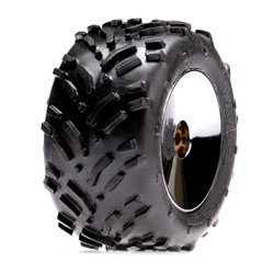 Losi LOSB1180 - Rear Mini-T Smashers Glued (Chrome Wheels (2))