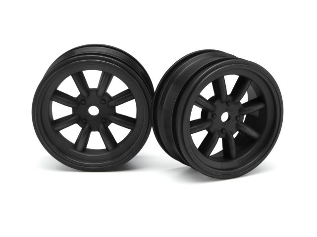 HPI 3931 - MX60 8-Spoke Wheel Black 0mm Offset 2pcs