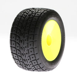 Losi LOSB1186 - Front Street Treads Glued,Yellow Wheels (Mini-T (2))