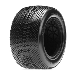 Losi LOSA7635W - Rear Truck Taper-Pin Tires with Foam, White (2)