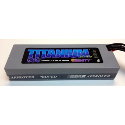 Trinity TEP2104 - Titanium 4500mAh, 11.1v, 3s, 50C Deans, Racing Li-Po Battery