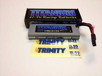 Trinity TEP2108 - Titanium 7.4v 4500mah 50c 2S LiPo With Traxxas Connectors