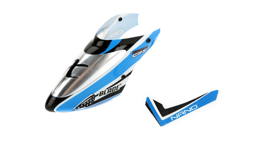 Blade BLH3318A - Complete Blue Canopy with Vertical Fin (Nano CP X)