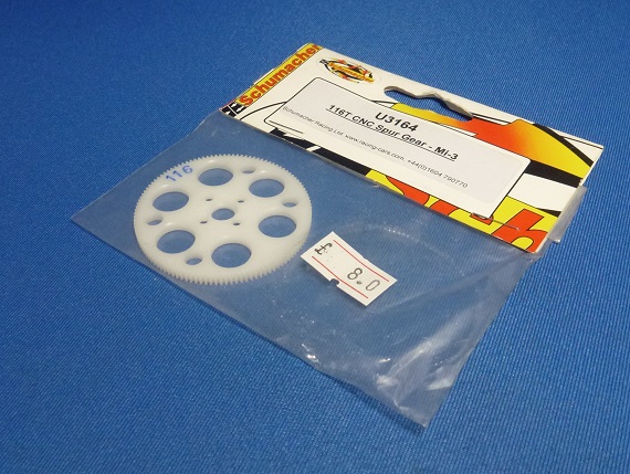 Schumacher U3164 - 116T 64dp CNC Spur Gear (Mi5, Mi4, Mi3)