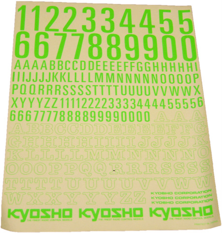 Kyosho 78302KG - Decal 2 pcs. Neon Green 
