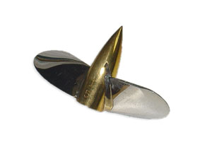 KNK SM-D44-P1.15 - Stainless Screw Propeller D44 P1.15, 4mm Shaft (20-21 Engine)