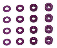 Schumacher U2858 - Alloy M3x6 Spacer Set;0.5;1;2;3mm - 16pcs 