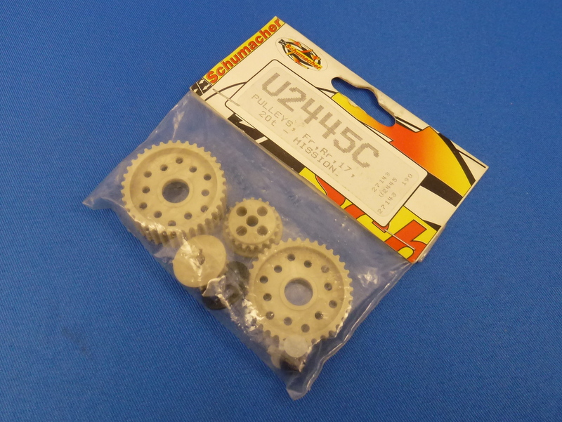 Schumacher U2445C - Pulleys, Fr, Rr, 17, 20t (Mission)