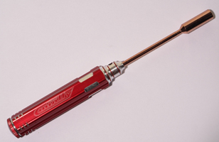 Corally 16037 - Pro Alu Screwdriver – Red Aluminium Grip & Replaceable Tip – Socket: 5.5 mm 