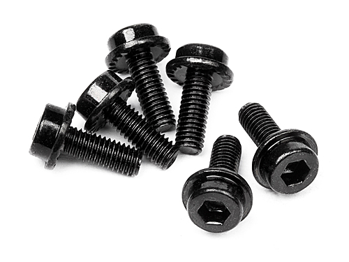 HPI 94453 - Flanged Cap Head Screw M3x8mm (6pcs)  (Baja 5SC 5T)